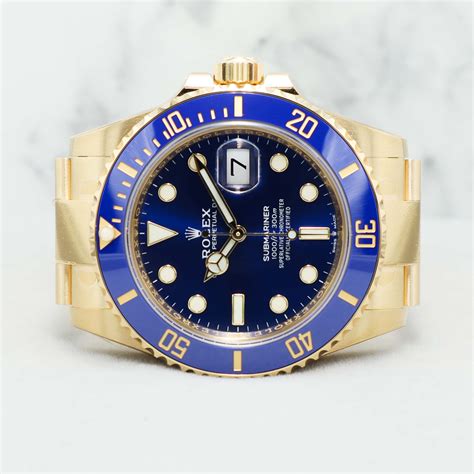 rolex gold blue submariner|2022 Rolex Submariner date bluesy.